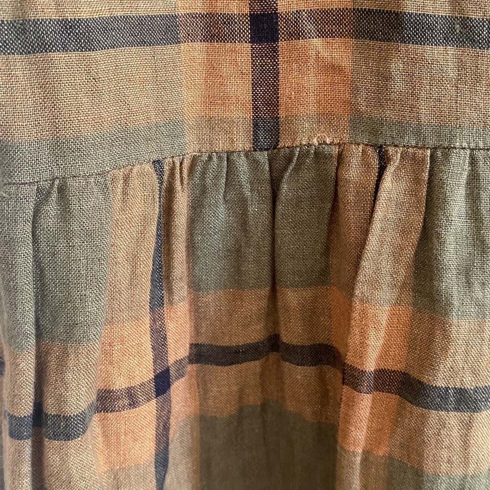 The cutest boho plaid linen dress - Picture 5 of 5